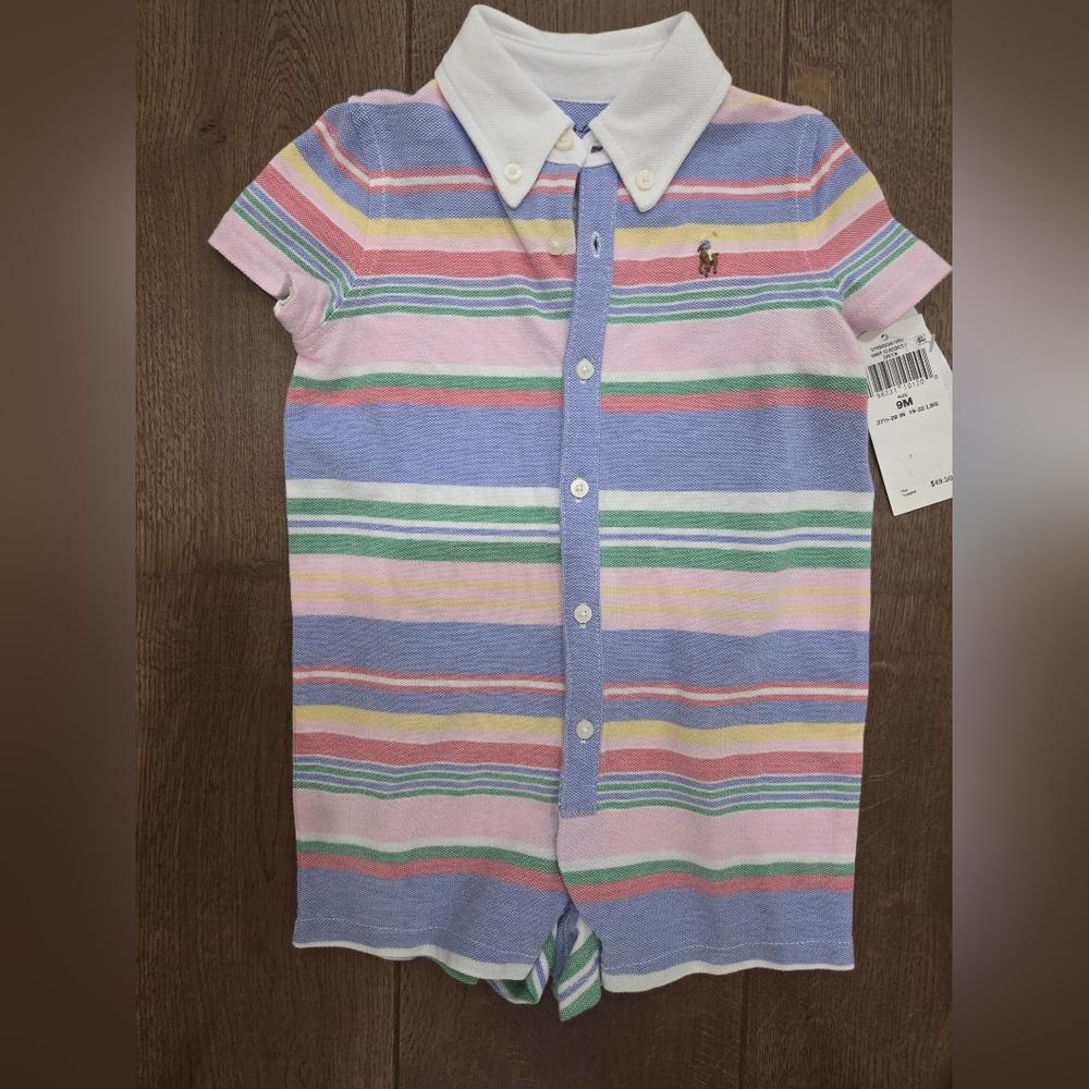 Ralph Lauren Baby Classic Short Romper NWT